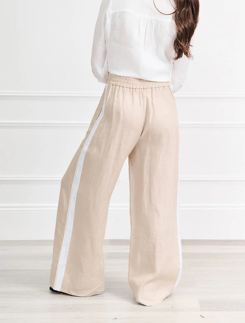 Lacalle Linen Pant Sand White