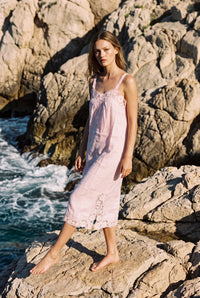 Lido Lace Long Dress Pink