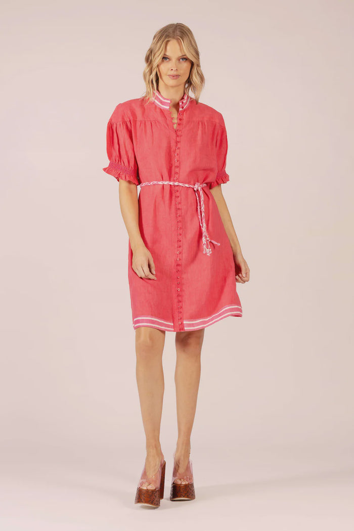 July Linen Midi Dress