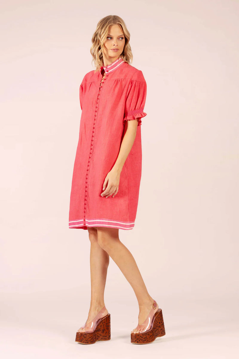 July Linen Midi Dress