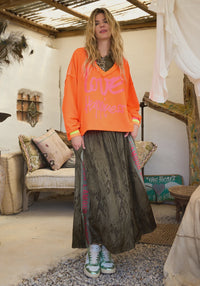 La Mour Snake Skirt Green