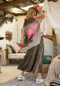 La Mour Snake Skirt Green