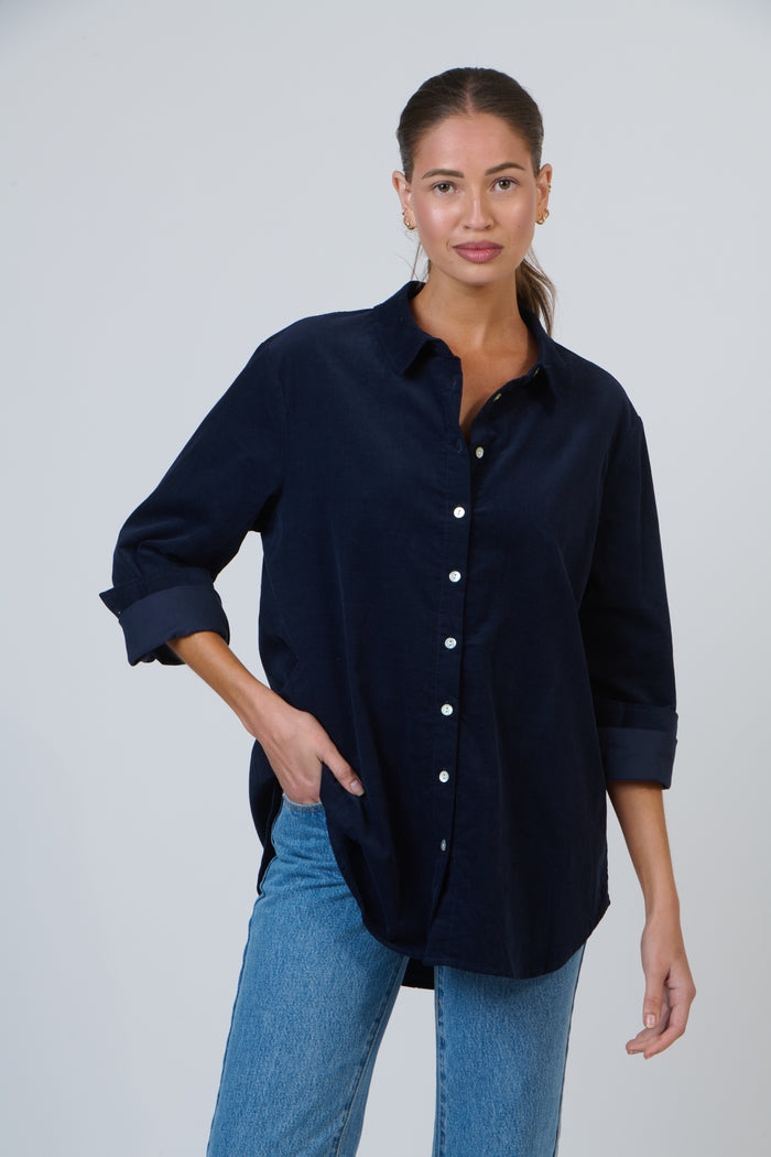 NAM76 Navy Cord Shirt