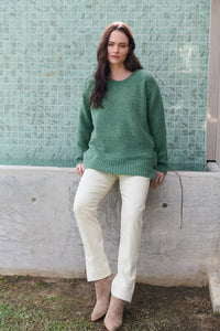 Round Neck Jumper Evergreen