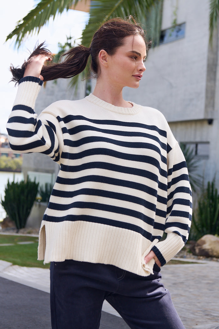 Breton Stripe Jumper Ink