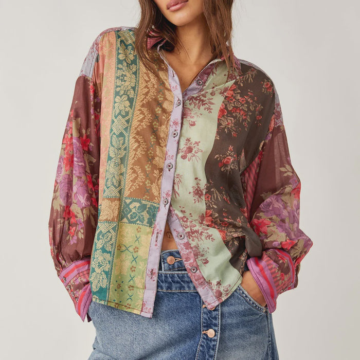 Flower Patch Top Berry