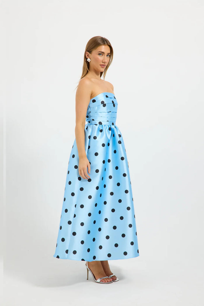 Dotti Strapless Midi Bluebell Black