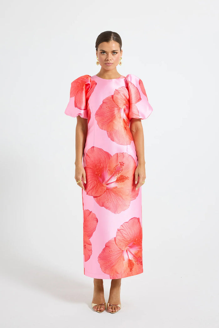 Kalani Midi Dress Raspberry