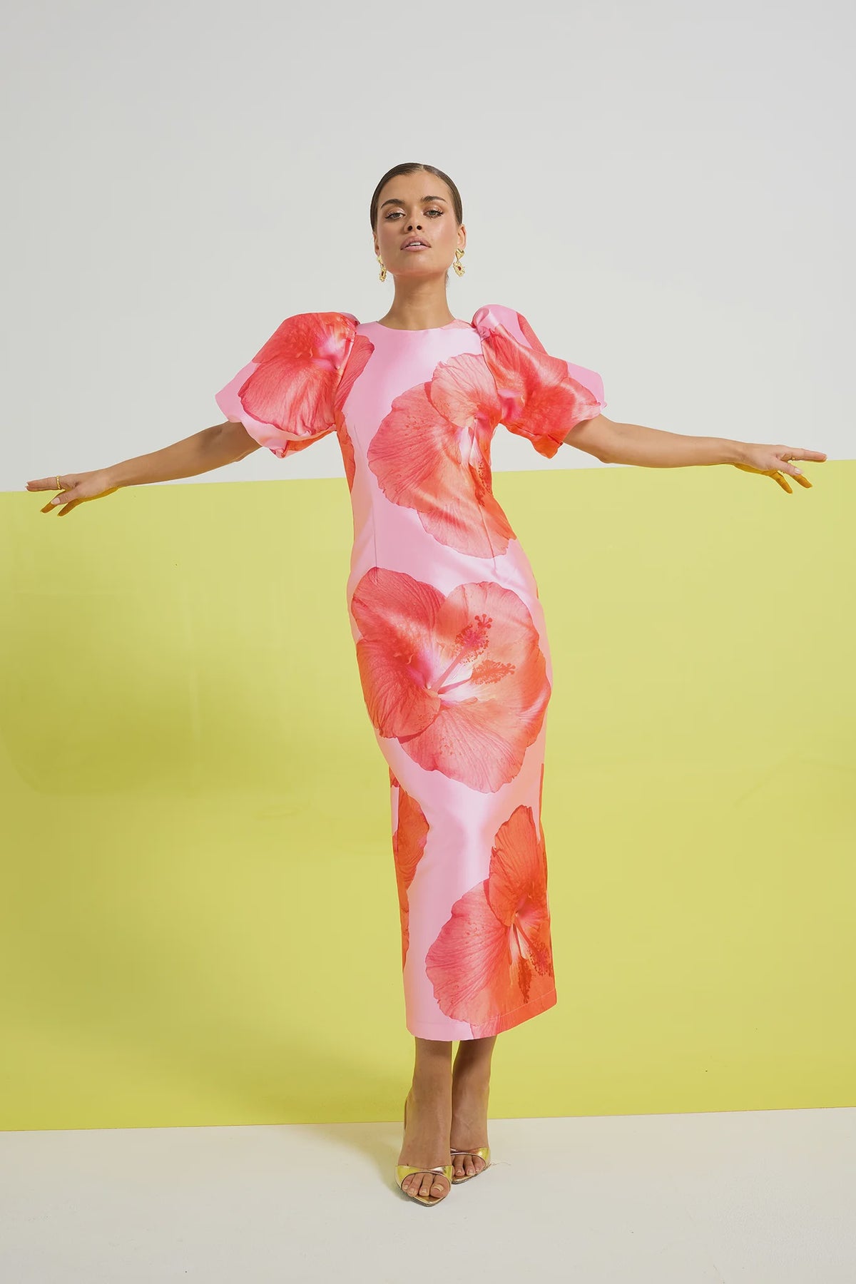 Kalani Midi Dress Raspberry