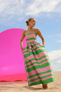 Gigi Strapless Midi Melon
