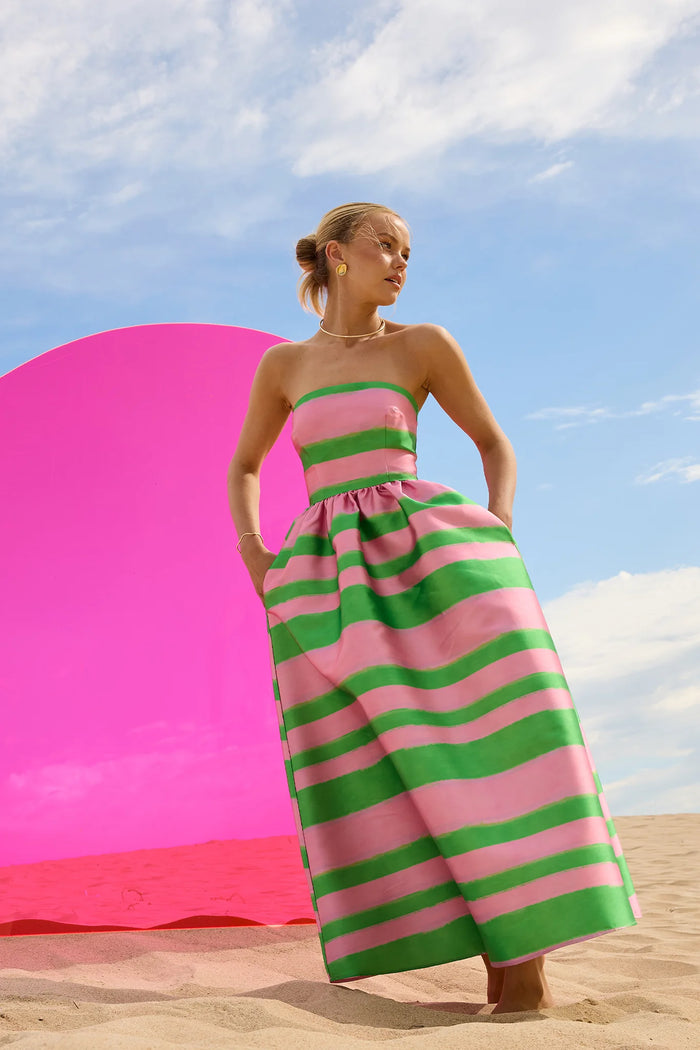 Gigi Strapless Midi Melon