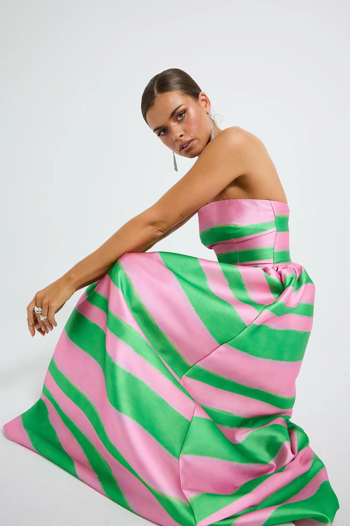 Gigi Strapless Midi Melon