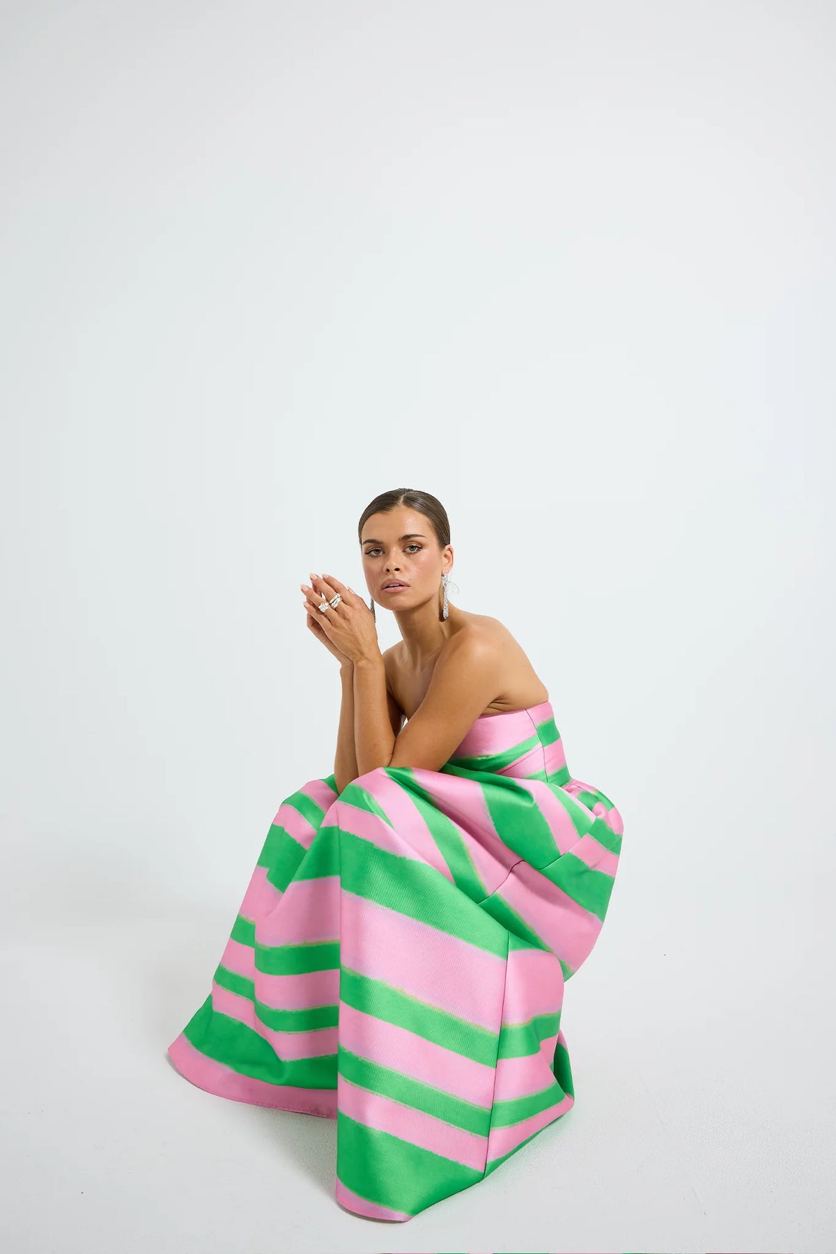 Gigi Strapless Midi Melon