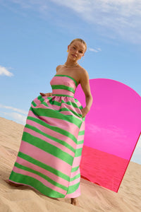 Gigi Strapless Midi Melon