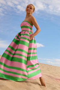 Gigi Strapless Midi Melon