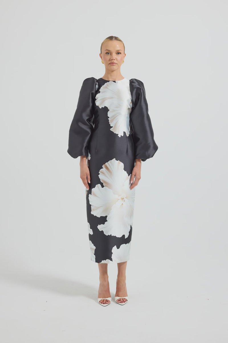 Lini Sleeve Midi Dress Midnight