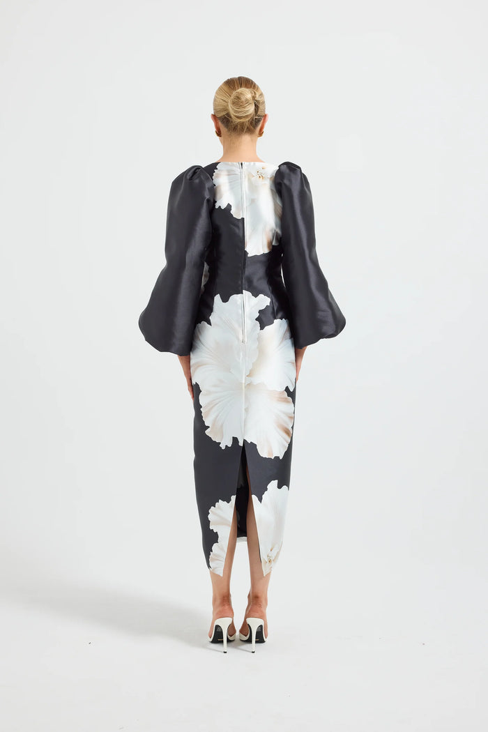 Lini Sleeve Midi Dress Midnight