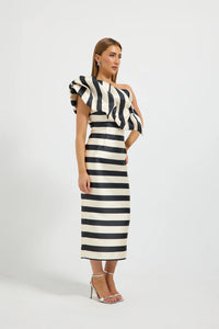 Valerie Shoulder Midi Black Cream