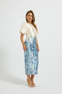 Lola Sleeve Midi Bluebell Floral