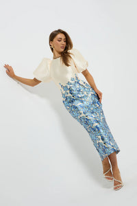 Lola Sleeve Midi Bluebell Floral