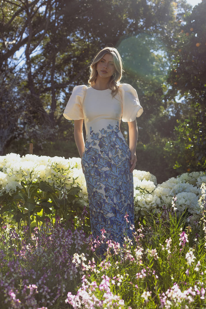 Lola Sleeve Midi Bluebell Floral
