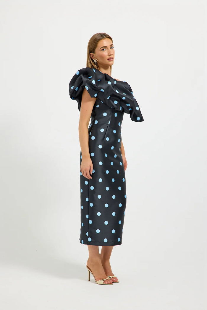 Dotti Asymmetric Midi Black Bluebell