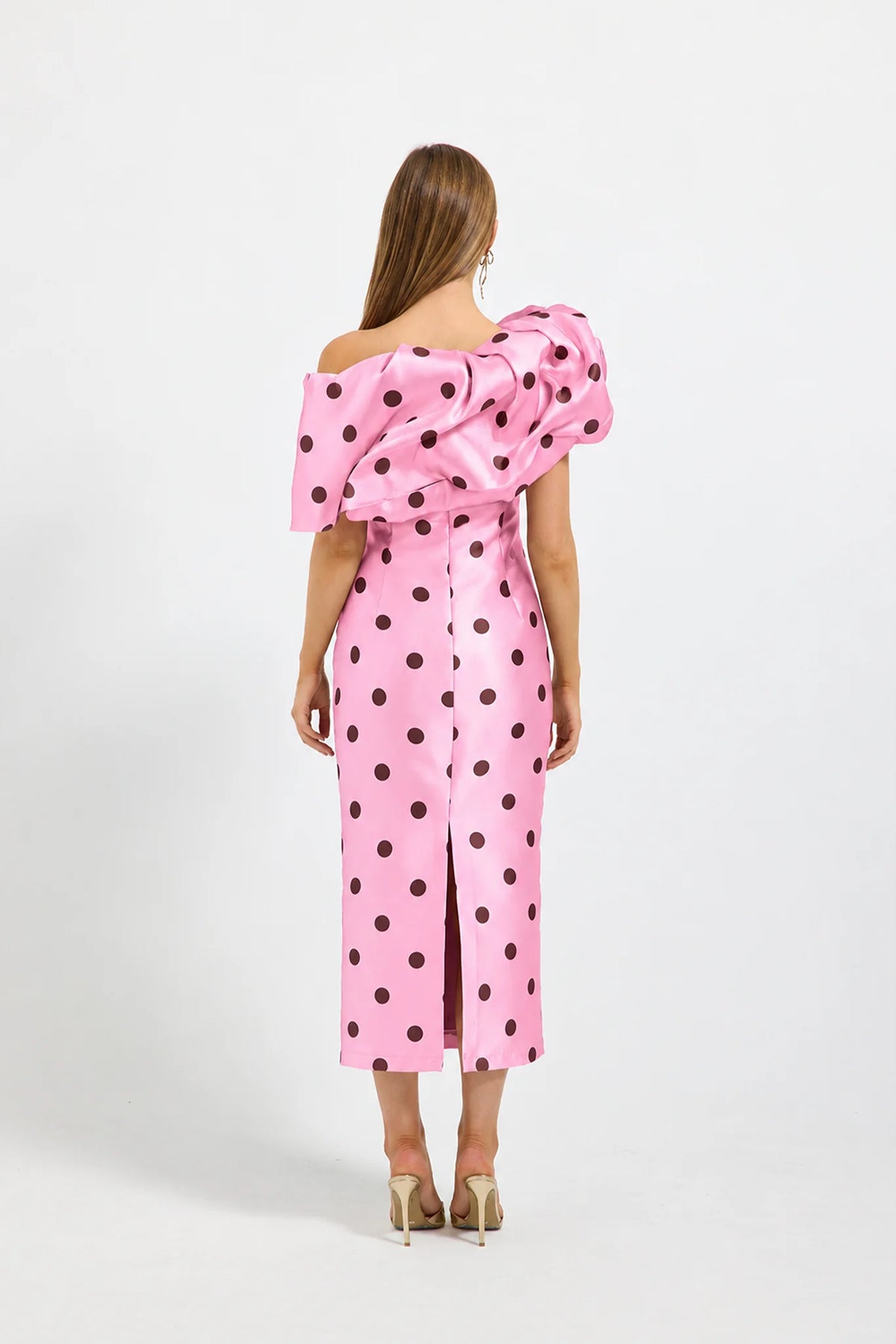 Dotti Asymmetic Multi Dress Pink Cherry