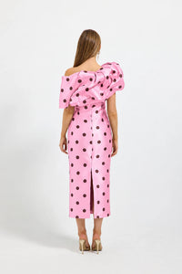 Dotti Asymmetic Multi Dress Pink Cherry