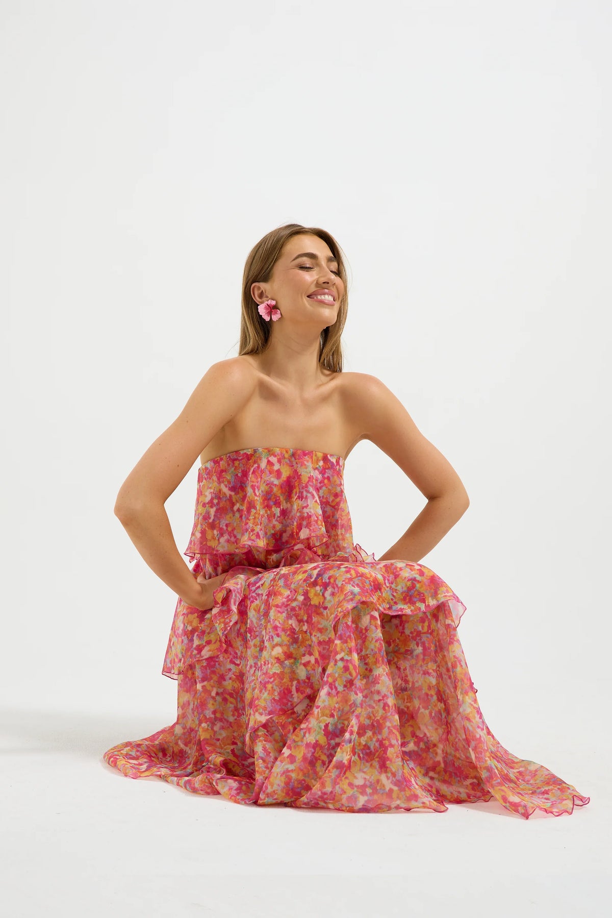 Marli Tiered Maxi Dress Spectrum