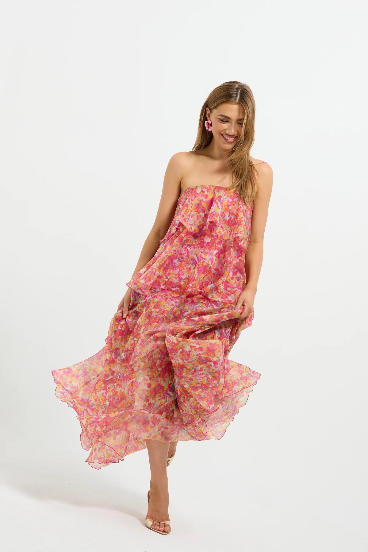 Marli Tiered Maxi Dress Spectrum