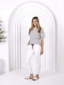 Riley Denim Joggers White