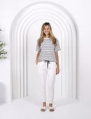 Riley Denim Joggers White
