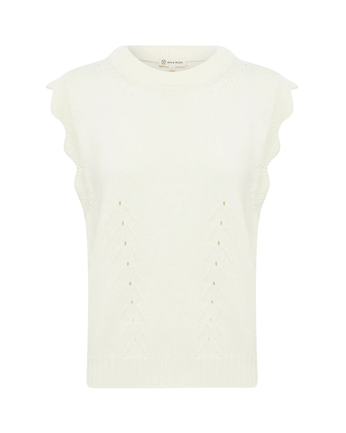 Scallop Vest Ivory