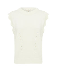 Scallop Vest Ivory