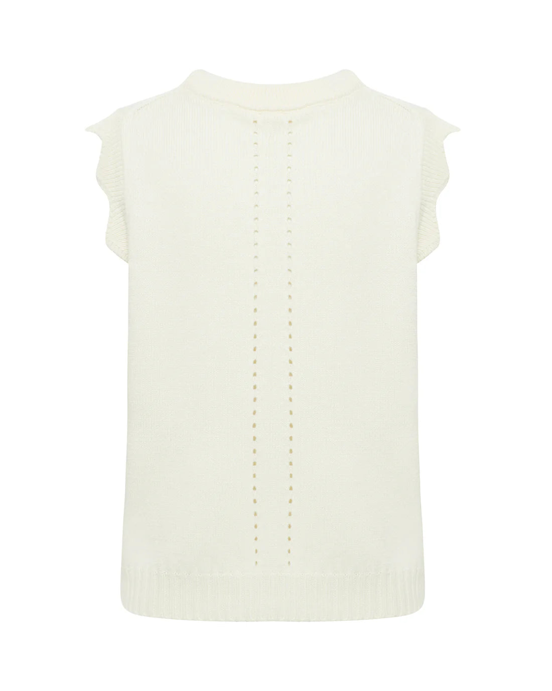 Scallop Vest Ivory