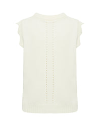 Scallop Vest Ivory
