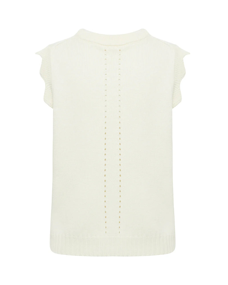 Scallop Vest Ivory