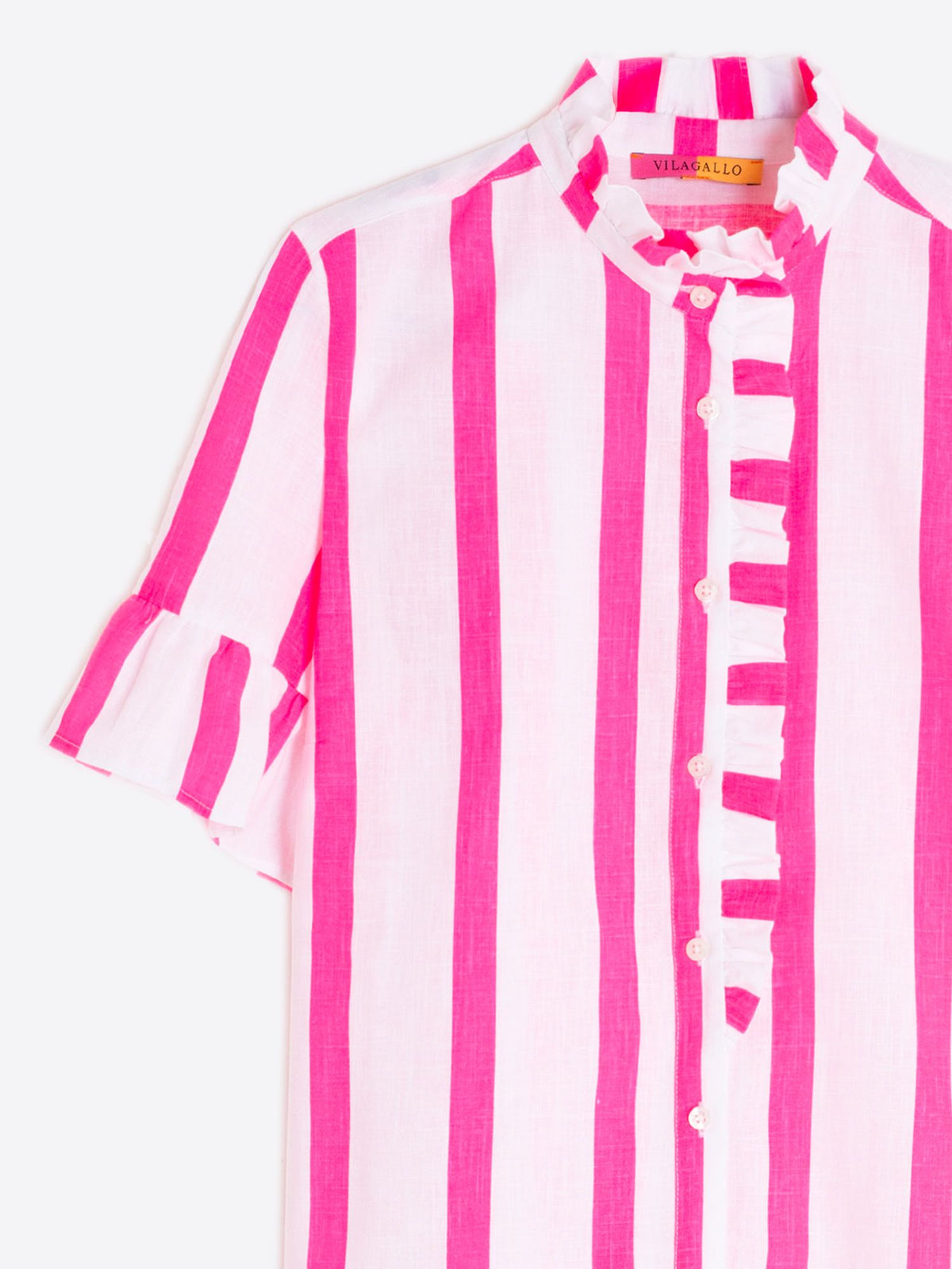 Carolina Stripe Shirt Neon Pink