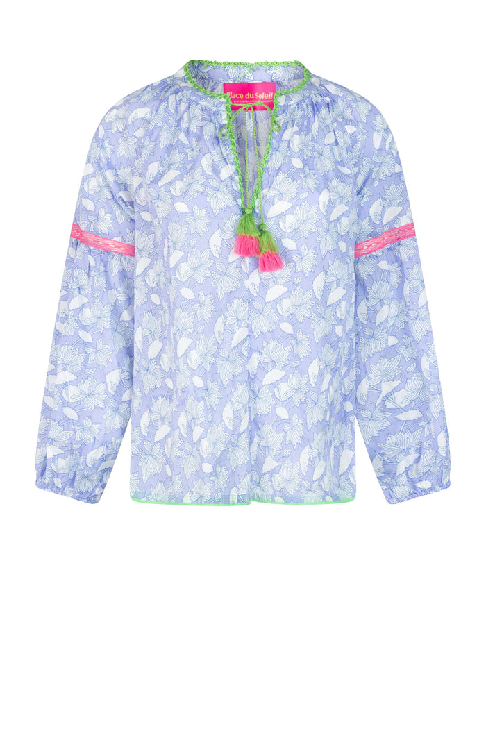 Lila Print Top