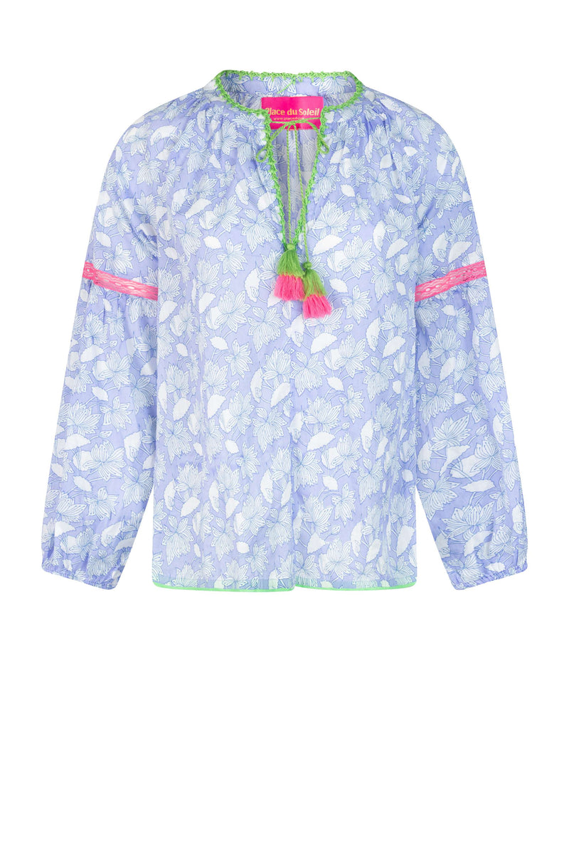 Lila Print Top
