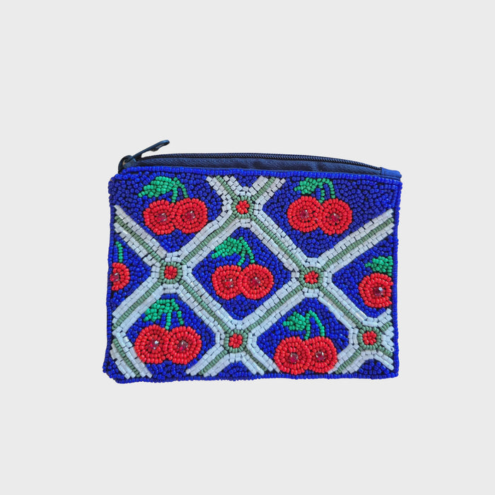 Beaded Pouch Cherry