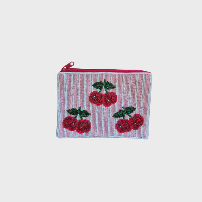 Cherries Stripe Clutch