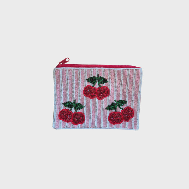 Cherries Stripe Clutch