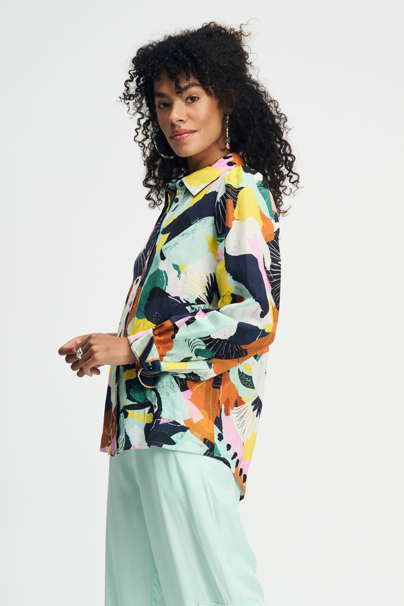 Paradise Linen Blouse Multi