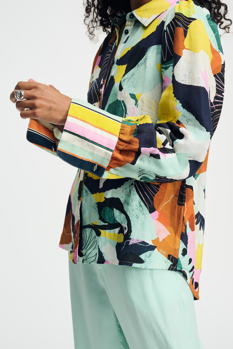 Paradise Linen Blouse Multi