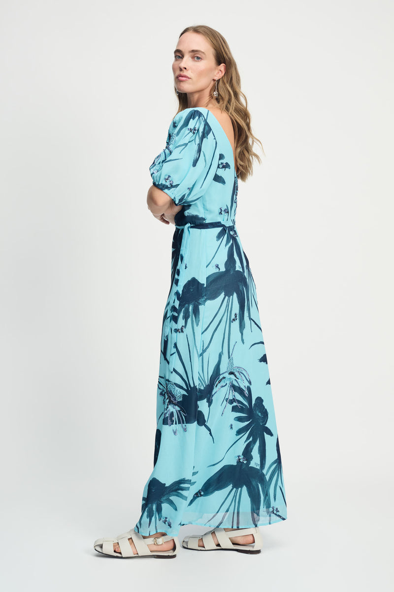 Artisian Dress Sequins Blue