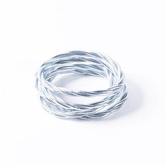 Buddhist Bangle Twist Silver