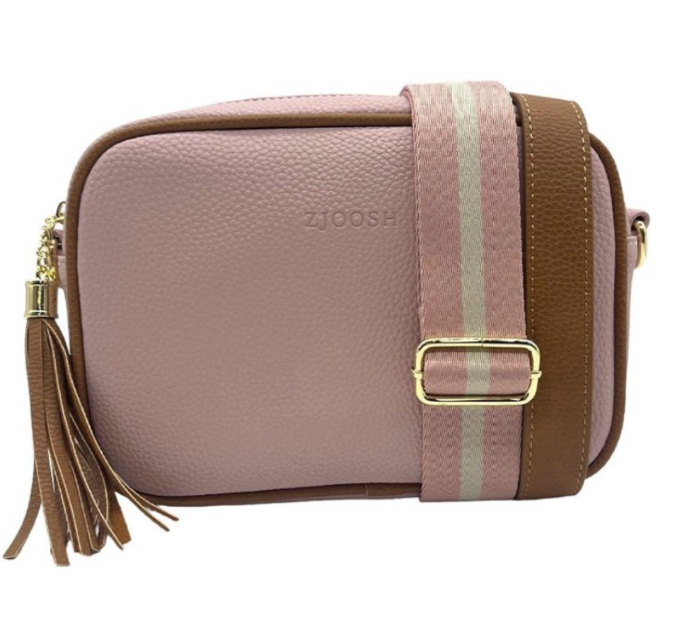 Ruby Sports Bag Dual Tone Pink Tan