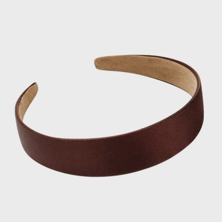 Satin Headband Chocolate