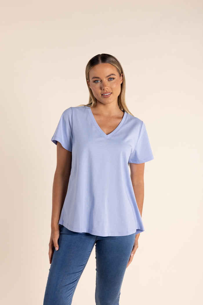 V Neck Tee Sky